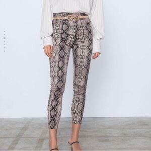 ZARA snakeskin print pants